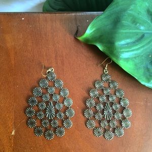 Metal dangle earrings